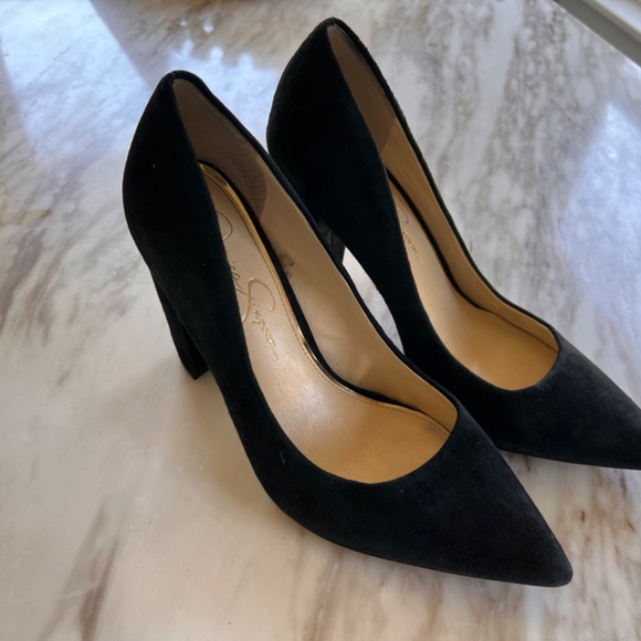 Jessica Simpson Suede Block Heel Pumps - Picture 3 of 3